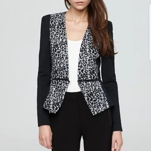 NWT Rebecca Taylor Leopard knit blazer
